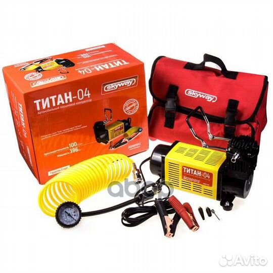 Компрессор металлический 100л/мин с крокодилами