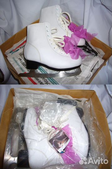 Детские фигурные коньки для девочки с акссеусарами