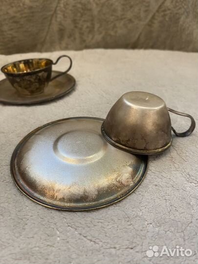 Кофейный сервиз мельхиор