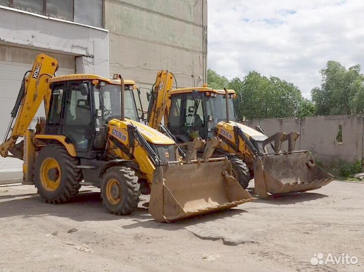 Экскаватор погрузчик JCB 3CX Super, услуги с ндс