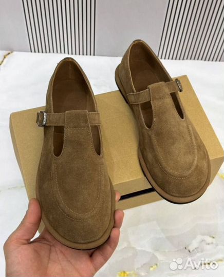 Лоферы натуральная замша the row