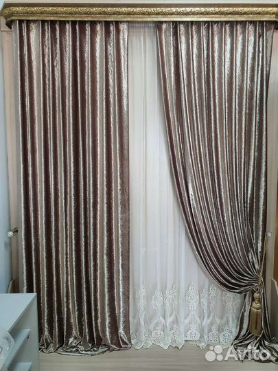 Шторы из мраморного бархата