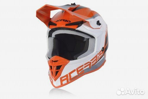 Кроссовый шлем Acerbis linear Orange/White