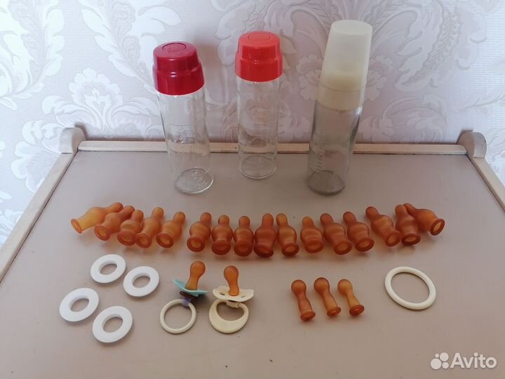 Пустышки соски латексные бутылочки СССР