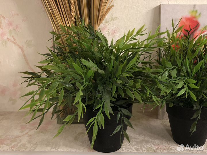 Искусственные цветы в горшках бу