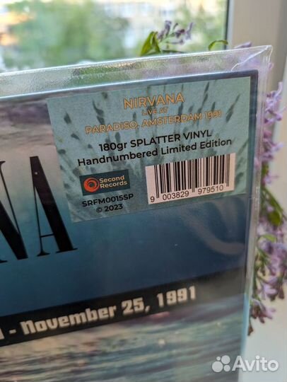 Номерной винил Nirvana live Amsterdam 1991