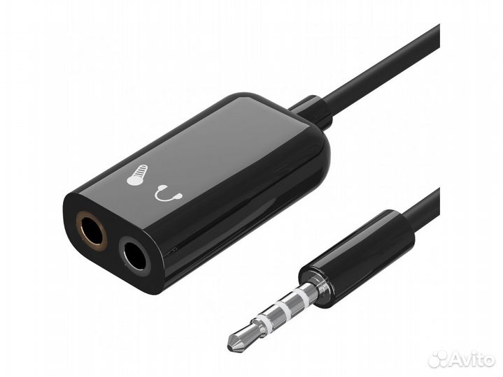 Аудио-переходник на микрофон и наушники Mini Jack