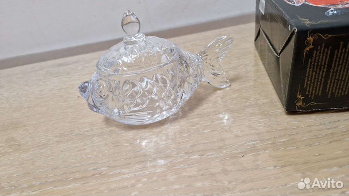 Икорница стеклянная новая