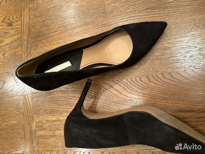 Туфли череые h&m замша
