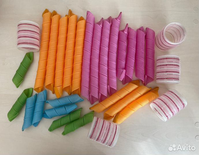 Бигуди спираль и липучки