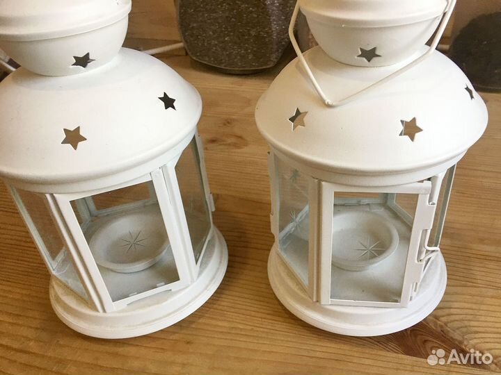 Подсвечник Фонарик со звёздами на крыше икея