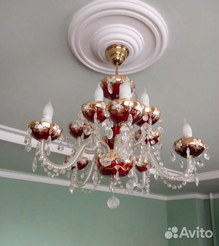 Люстра хрустальная чехословакия