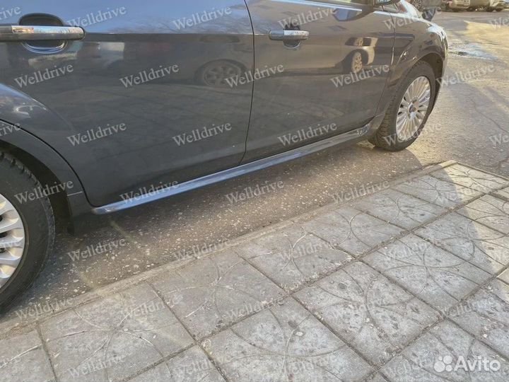 Накладки на пороги Ford Focus 2 2004-2011 тюнинг