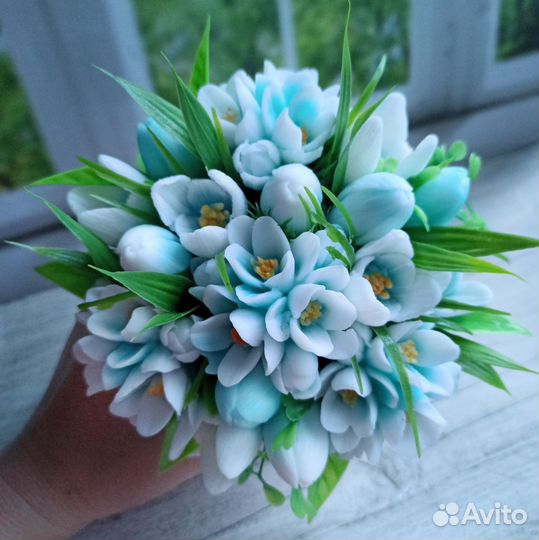 Подснежники из мыла ручной работы цветы 8 марта