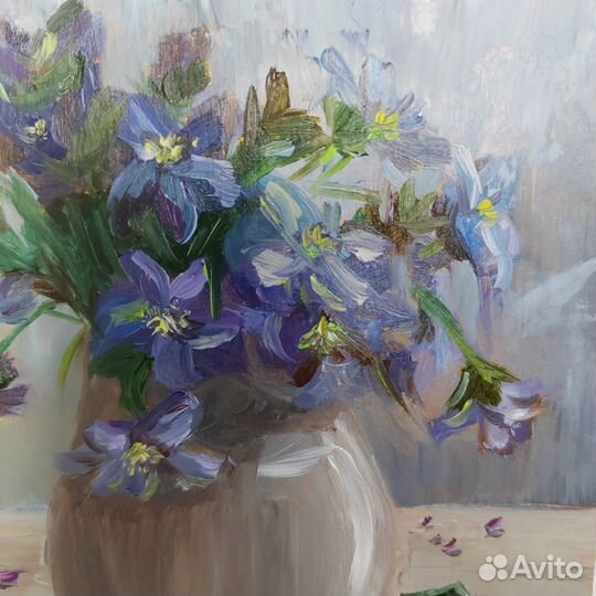 Полевые цветы картина маслом