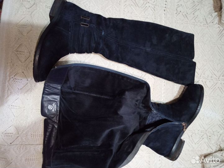 Сапоги замшевые 38 демисезонные