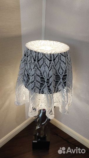 Абажур для торшера вязаный винтаж