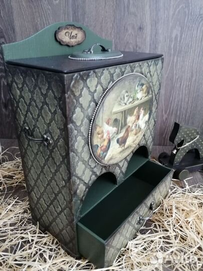 Чайная шкатулка на 2 вида чая