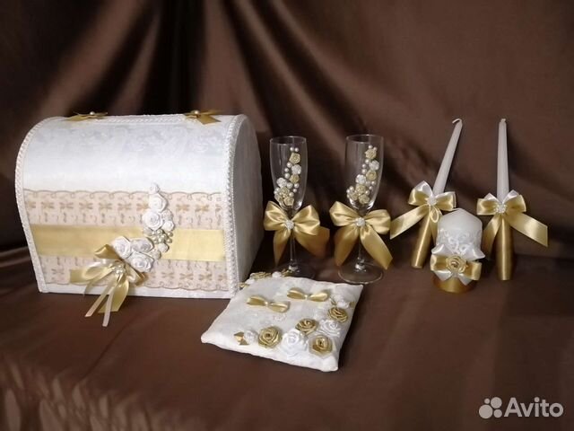 Свадебный набор золотой