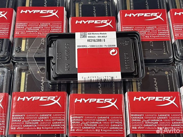 Новая оперативка sodimm HyperX DDR3 8gb 1600MHz