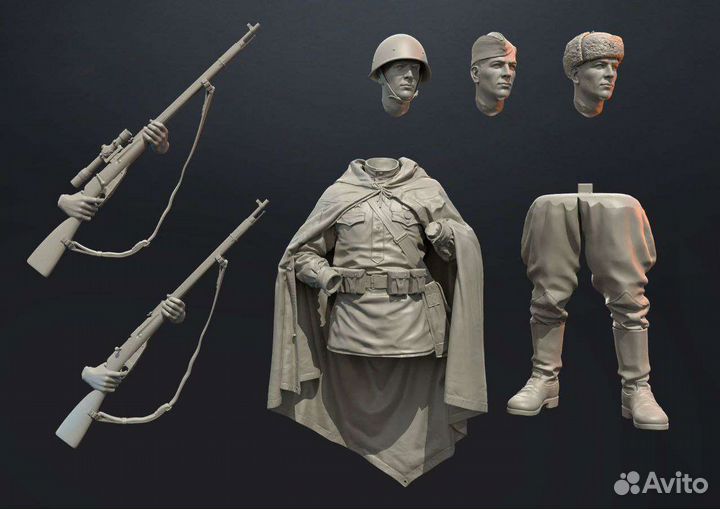 Печать дополнений для военных миниатюр/диорам