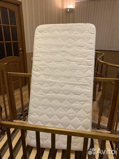 Кроватка новая Можга:маятник, матрас, пост.бельё