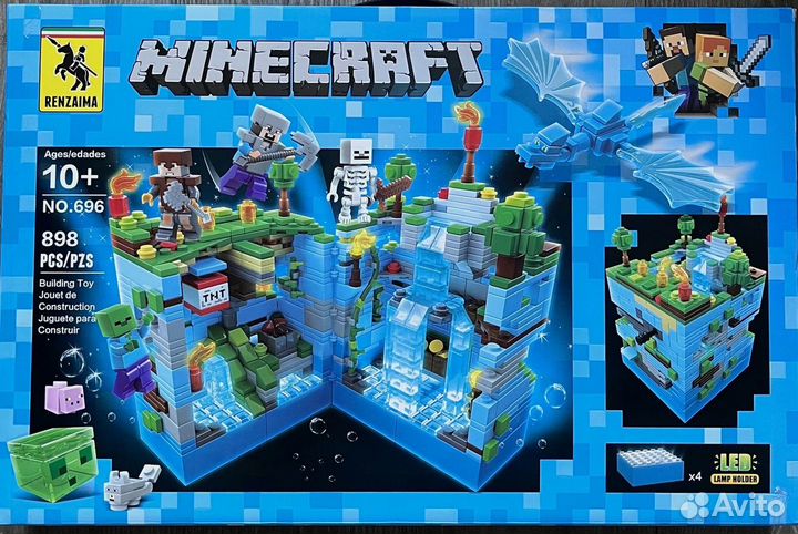 Конструктор майнкрафт 898 деталей