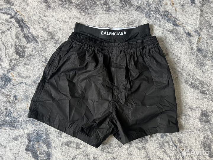 Balenciaga 24SS hybrid boxer shorts in black