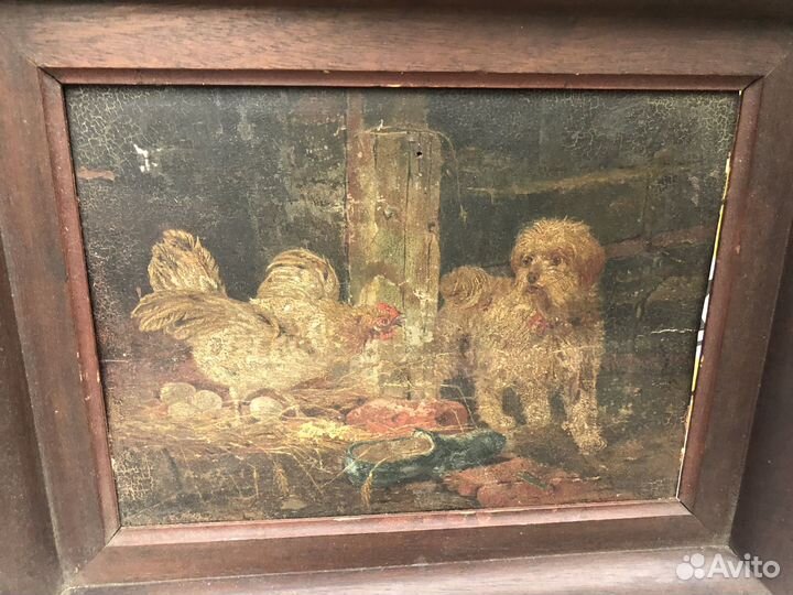 М.20993 Картина,Собака с курицей