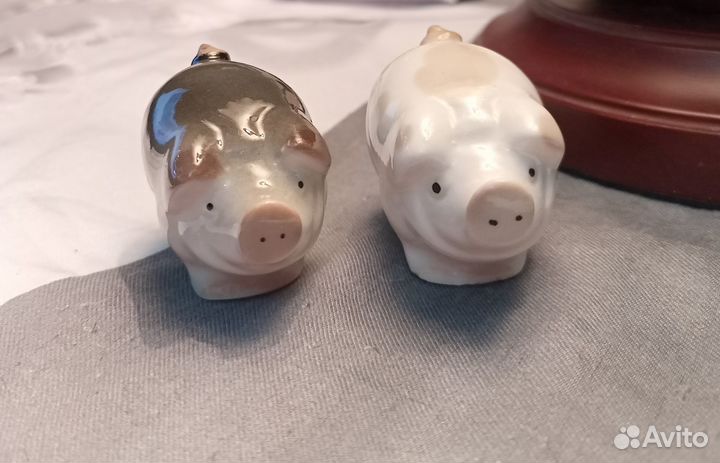 СССР Лфз Фарфоровые статуэтки Поросята Цена пары