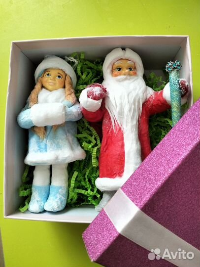 Ватные елочные игрушки