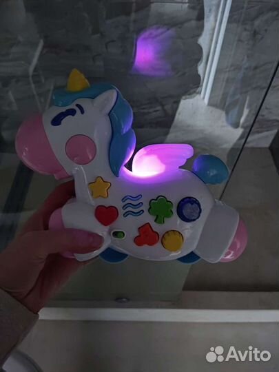 Единорог музыкальный детский ночник