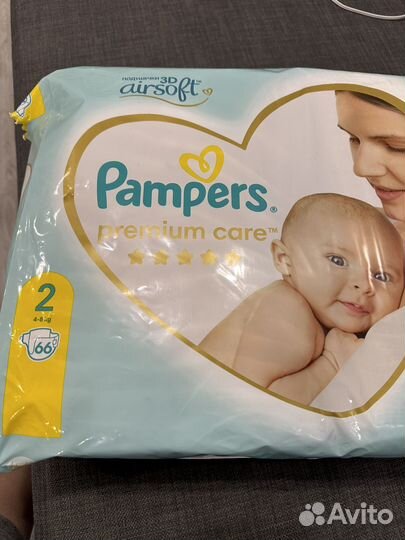 Подгузники Pampers premium care 2