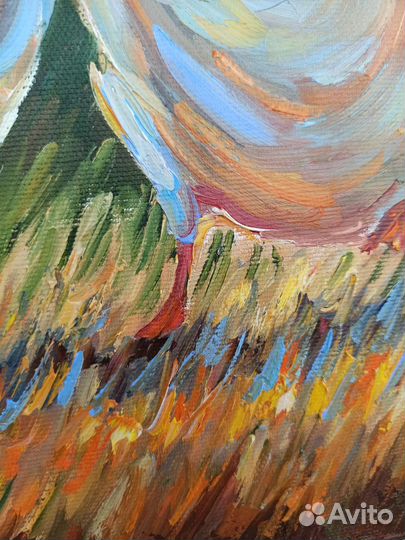 Картина утки маслом на холсте гуси утка 30*40