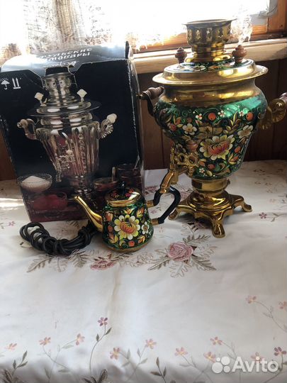 Самовар с чайником Тула, роспись 3л
