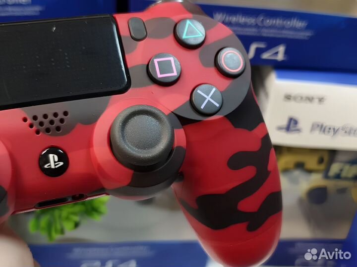 Джостик DualShock 4 красный хаки