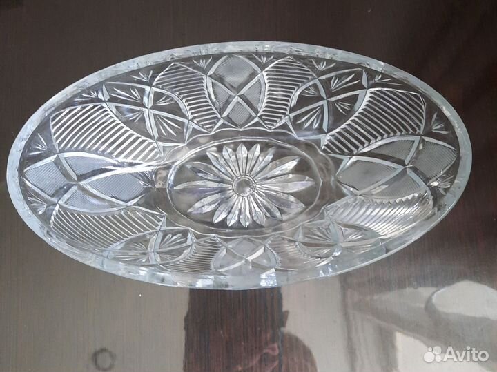 Ваза для фруктов хрусталь