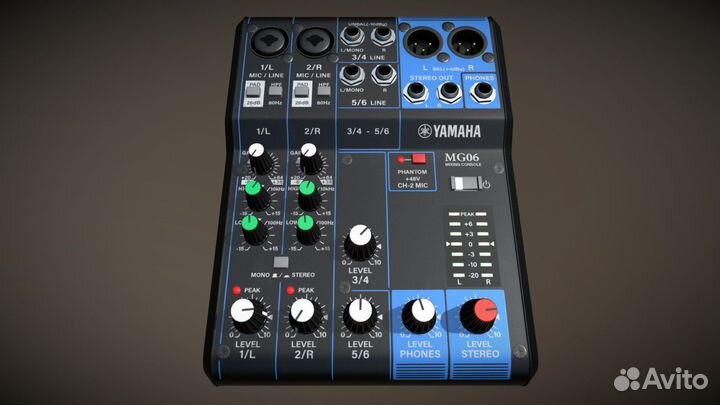 Микшерный пульт yamaha MG06 + Аксессуары