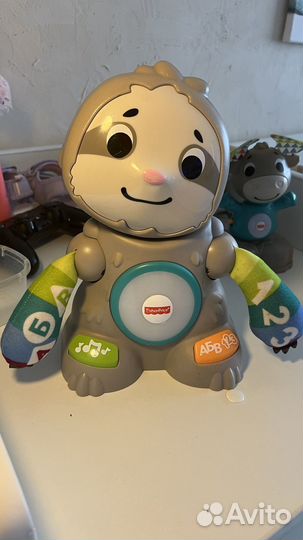 Интерактивные игрушки fisher price ленивец и лось