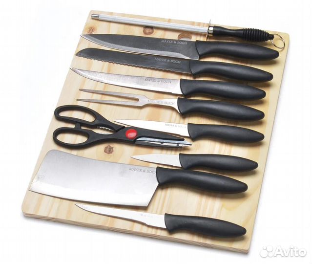 Набор кухонных ножей Mayer&Boch с разделочной доск