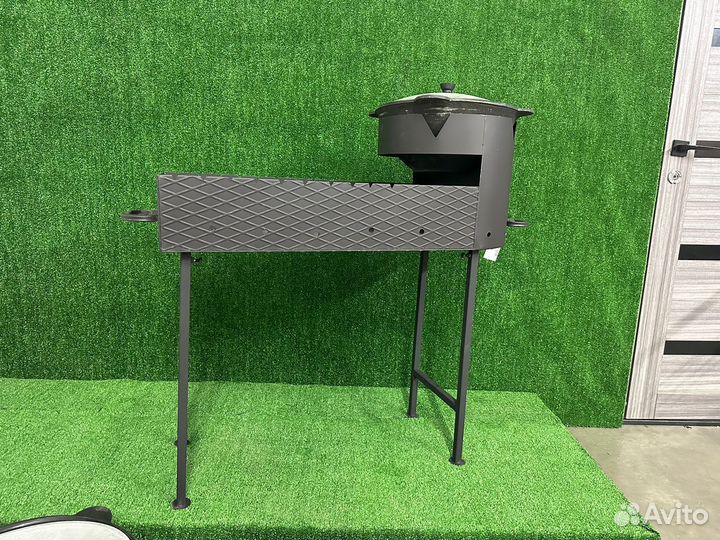 Мангал с печью под казан в наличии