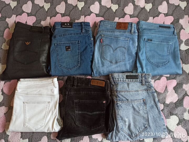 Джинсы levis, Armani exchange, Armani, Lee