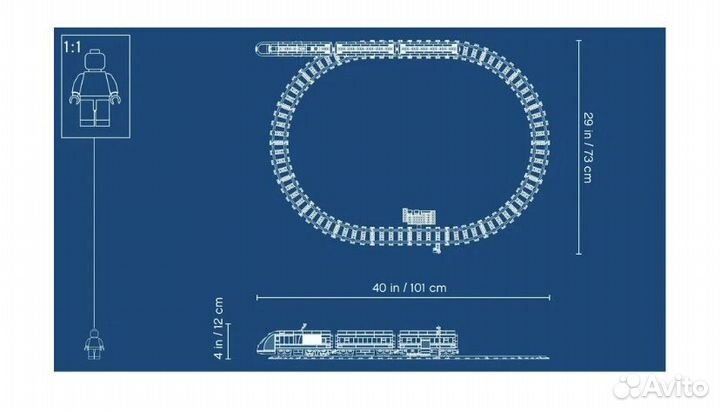 Lego City железная дорога 60197