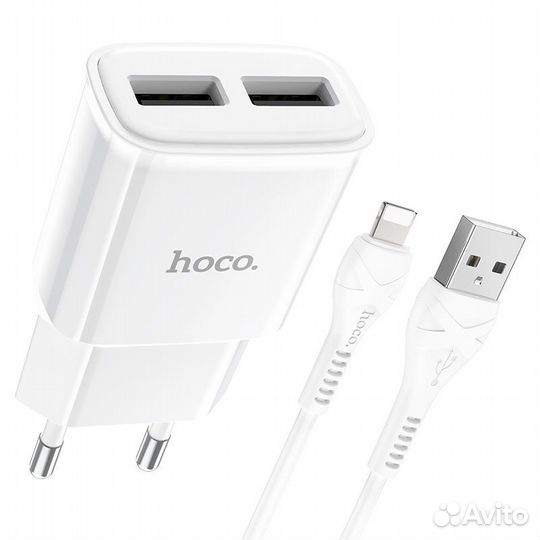 Hoco C88A Lightning кабель 1м., 2*2,4A, белый