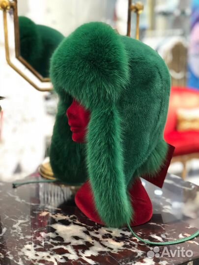 Шапка-ушанка из меха песца и норки, Меха Екатерины