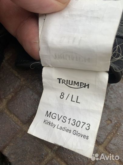 Кожаные мото перчатки Triumph