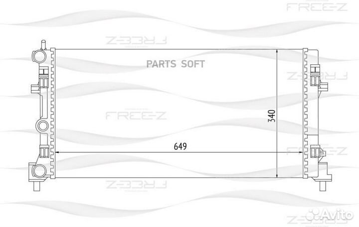 Радиатор охлаждения audi A1 10- VW Polo 10- 6R0121