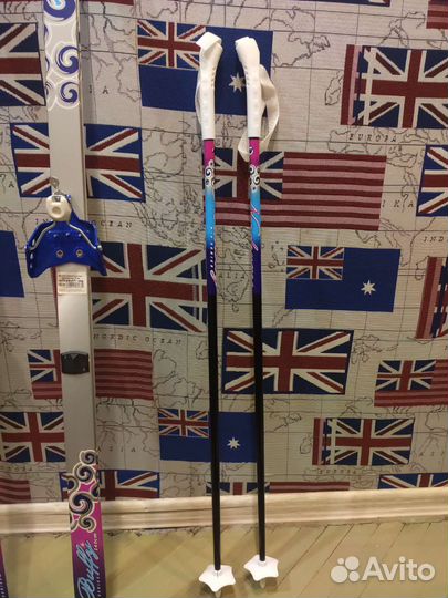 Детский комплект беговые лыжи+ботинки+палки