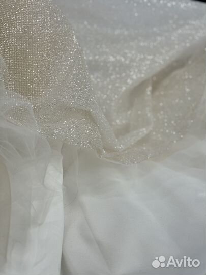 Шикарное блестящее свадебное платье