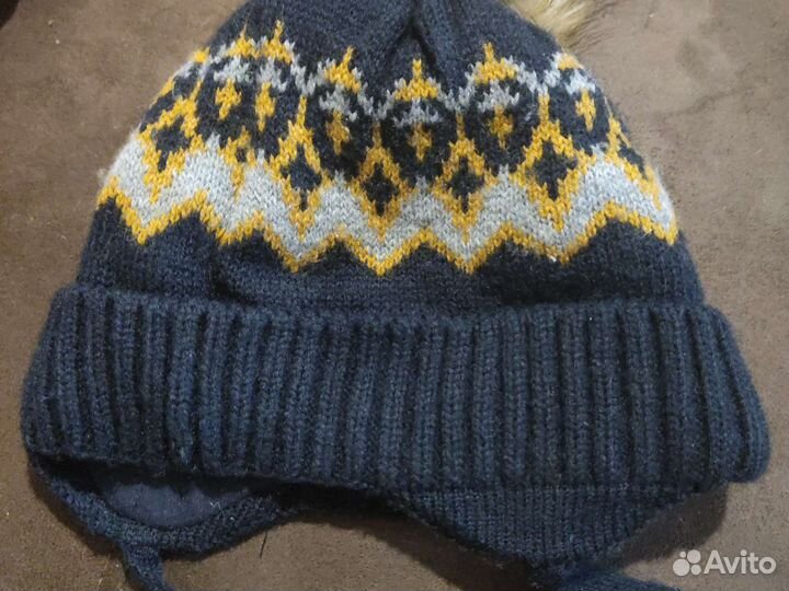 Шапка для мальчика зимняя с ушками